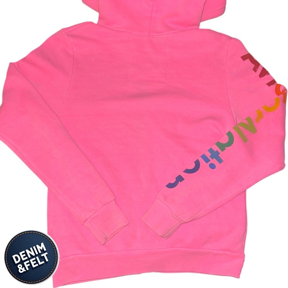 Aviator Nation Pink Hoodie with Multicolor Logo - Picture 10 of 11